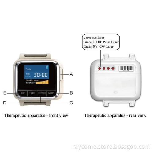 2016 innovative technology Intelligent Laser therapy wrist watch for high blood pressure treatment